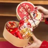 ❮全套附卡紙10張/吊牌25入及綁帶❯ 蛇年可愛喜慶糖果伴手禮物盒：圖片 2